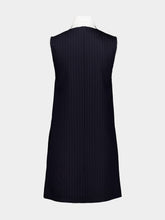 Miu Miu Navy Pinstriped Sleeveless Dress