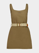 Miu Miu Khaki Belted Cotton Dress