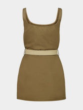 Miu Miu Khaki Belted Cotton Dress