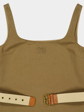 Miu Miu Khaki Belted Cotton Dress