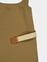 Miu Miu Khaki Belted Cotton Dress