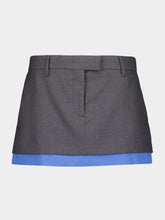 Miu Miu Anthracite Gray Gabardine Miniskirt