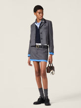 Miu Miu Anthracite Gray Gabardine Miniskirt