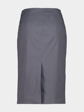 Miu Miu Iron Gray Stretch Poplin Pencil Skirt