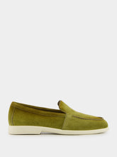 Santoni Malibu Green Suede Loafers
