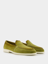 Santoni Malibu Green Suede Loafers