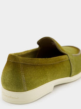 Santoni Malibu Green Suede Loafers