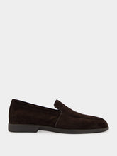 Santoni Brown Suede Calf Leather Loafers