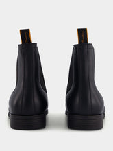 Santoni Black Leather Chelsea Boots