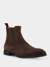 Santoni Brown Suede Chelsea Boots