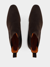 Santoni Brown Suede Chelsea Boots