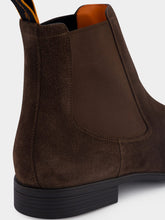 Santoni Brown Suede Chelsea Boots