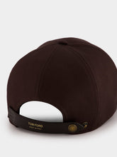 Tom Ford Brown Canvas and Leather Cap