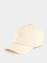 Tom Ford Ivory Canvas and Leather Cap