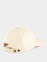 Tom Ford Ivory Canvas and Leather Cap
