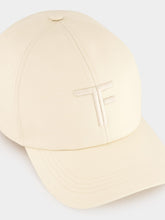 Tom Ford Ivory Canvas and Leather Cap