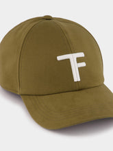 Tom Ford Khaki Canvas Cap with TF Logo
