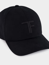 Tom Ford Black Canvas Cap with TF Logo