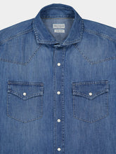 Brunello Cucinelli Blue Denim Shirt
