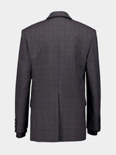 Miu Miu Slate Grey Prince of Wales Checked Jacket
