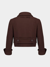Miu Miu Cocoa Brown Double-Breasted Natté Jacket