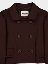 Miu Miu Cocoa Brown Double-Breasted Natté Jacket