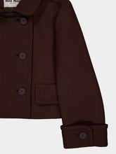Miu Miu Cocoa Brown Double-Breasted Natté Jacket