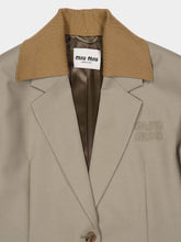 Miu Miu Beige Kid Mohair Single-Breasted Jacket