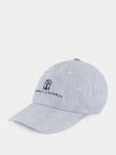 Brunello Cucinelli Powder Grey Linen Cap