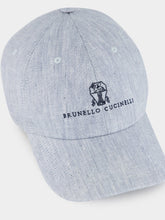 Brunello Cucinelli Powder Grey Linen Cap