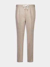Brunello Cucinelli Beige Tapered-Leg Trousers