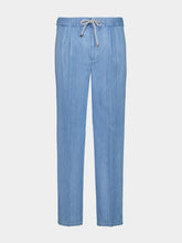 Brunello Cucinelli Light Denim Drawstring Trousers