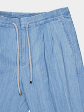 Brunello Cucinelli Light Denim Drawstring Trousers