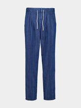 Brunello Cucinelli Lightweight Denim Drawstring Trousers