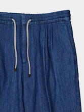 Brunello Cucinelli Lightweight Denim Drawstring Trousers