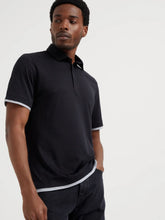 Brunello Cucinelli Black Silk-Cotton Faux-Layer Polo