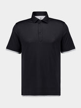 Brunello Cucinelli Black Silk-Cotton Faux-Layer Polo