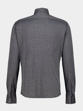 Brunello Cucinelli Dark Grey Silk and Cotton Jersey Shirt