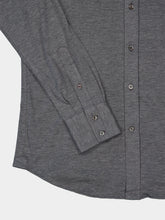 Brunello Cucinelli Dark Grey Silk and Cotton Jersey Shirt