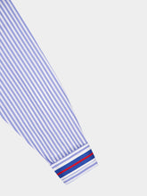 Paula Mirabi Blue Stripes Oversized Relaxed Fit Striped Shirt