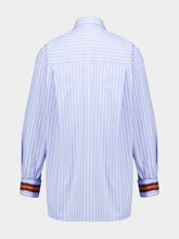 Paula Mirabi Orange Stripes Oversized Relaxed Fit Striped Shirt