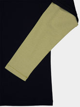 Miu Miu Navy and Olive Layered Jersey Polo Shirt