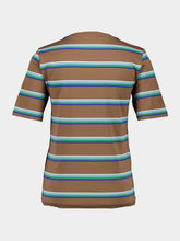 Miu Miu Striped Logo Jersey T-Shirt