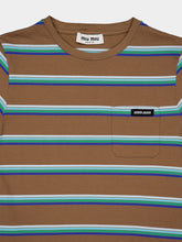 Miu Miu Striped Logo Jersey T-Shirt