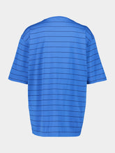 Miu Miu Blue Striped Cotton Jersey T-Shirt