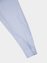 Miu Miu Blue Oversized Bow Neck Cotton Shirt