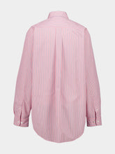 Miu Miu Pink Cotton Shirt with Logo Embroidery