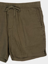 James Perse Army Green Linen Drawstring Shorts