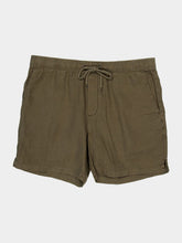 James Perse Army Green Linen Drawstring Shorts
