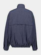 Miu Miu Navy Checked Technical Blouson Jacket
